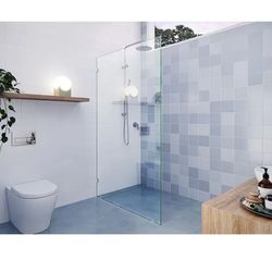 ✨️ Glass Warehouse Vela 42 in. W x 78 in. H Frameless Fixed Single Panel Shower Door in Chrome Without Handle #wf42