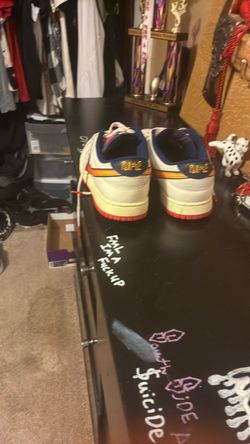 Nike Low-Top Sneakers White Blue Orange