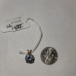 14k Gold Charm With Cz Stone 1.6 Grams