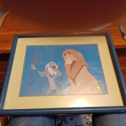 Vtg. 1995 Disney Lion The KING litograph.
