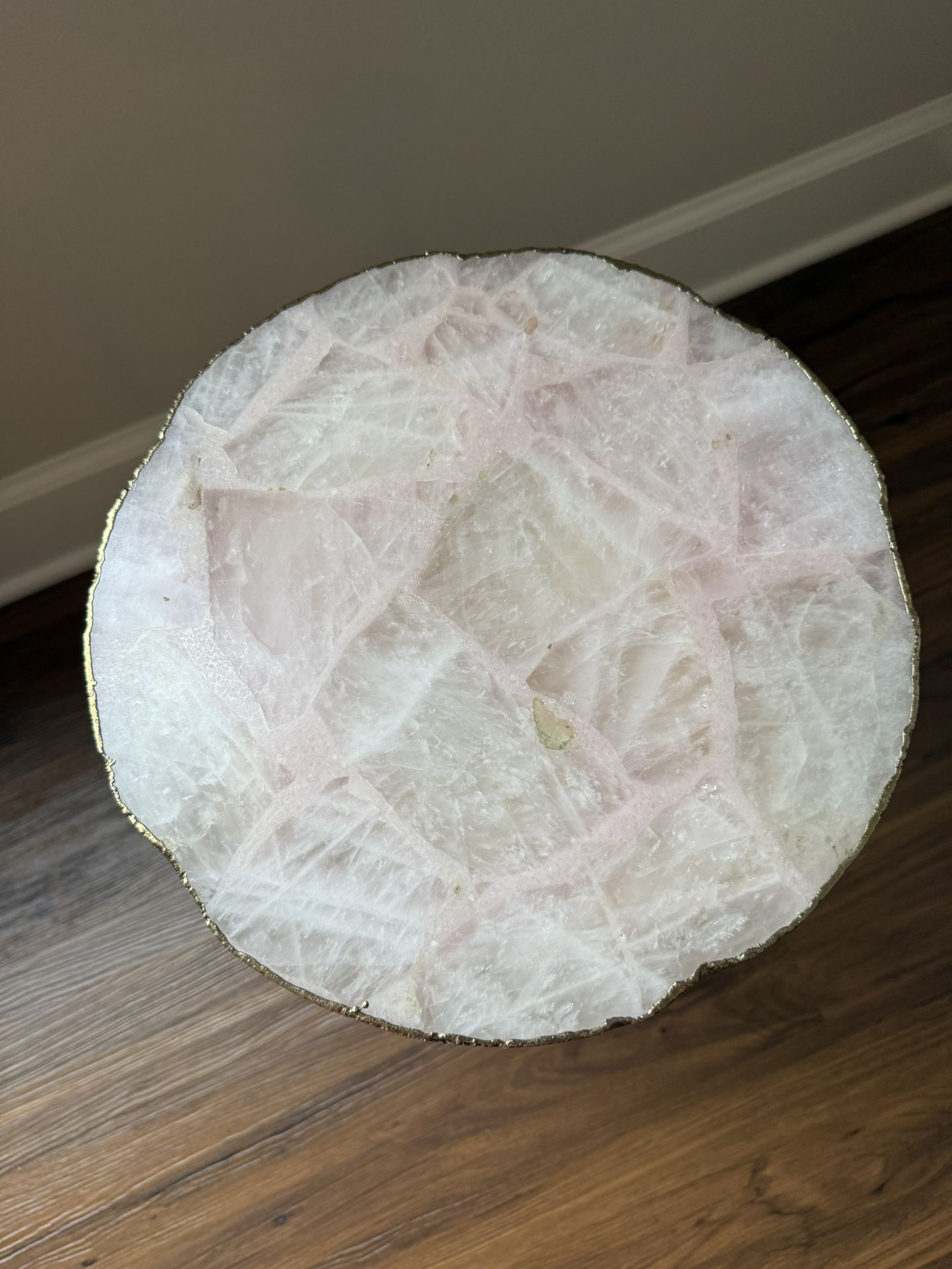 Beautiful Rose Quartz Agate Side Table