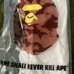 White and Navy Bape shirt 