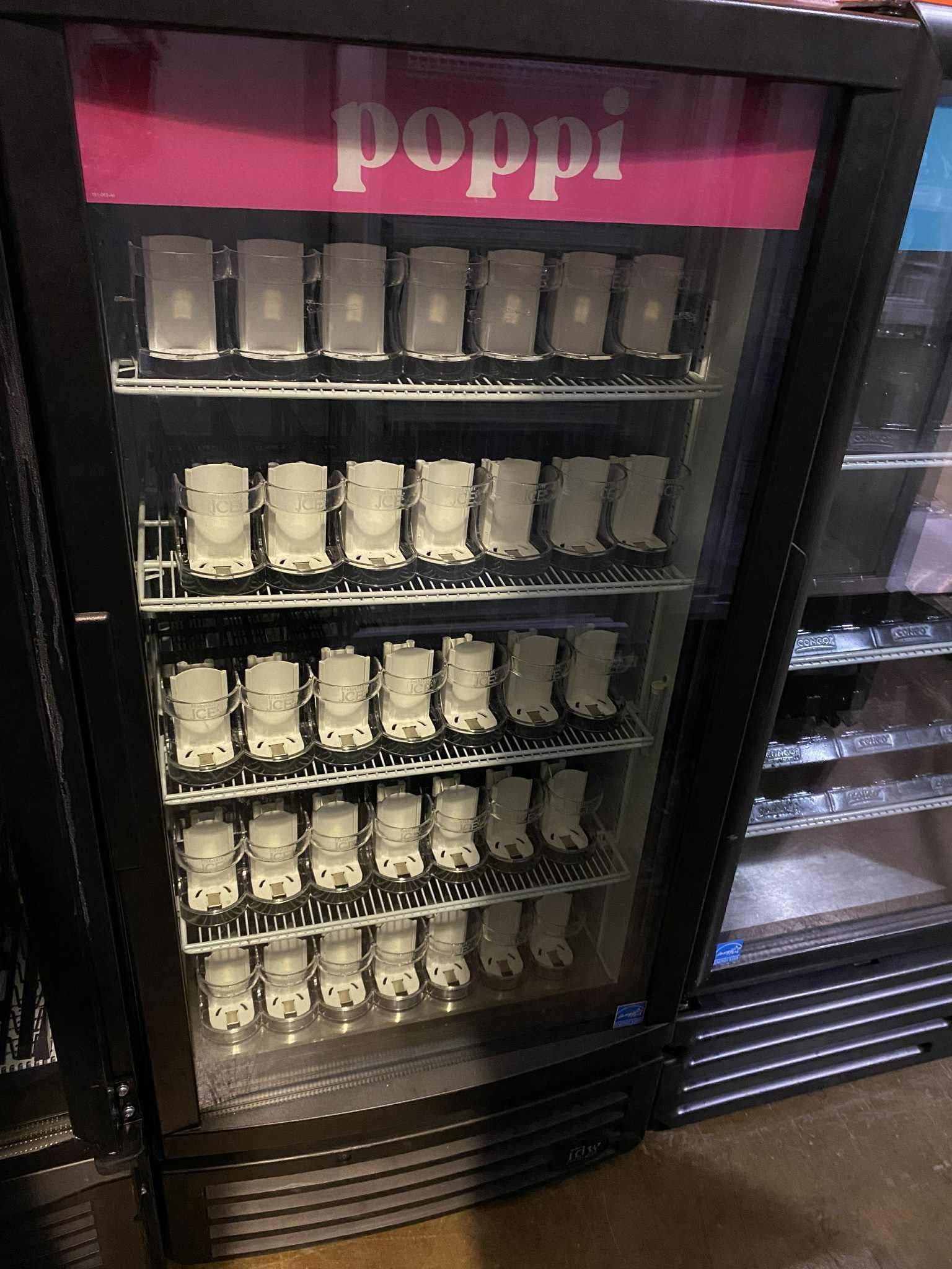 Idw "Poppi" Upright Merchandising Display Cooler with Beverage Dividers