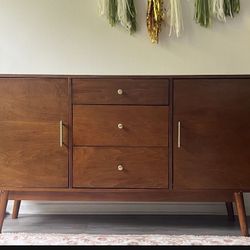 Mid Century Modern Credenza Console Table