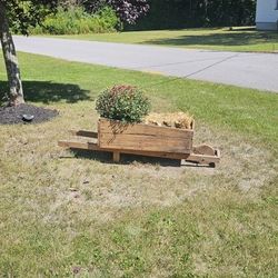 Home Made Wheel Barrow Decore 