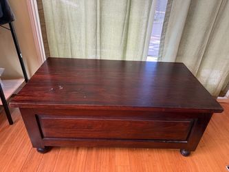 Vintage Solid Wood large storage ottoman