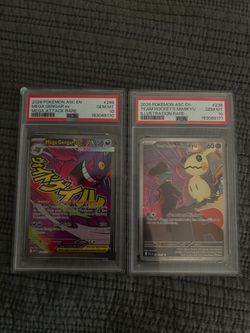 Sequentially Graded PSA 10 Mimikyu & Gengar EX