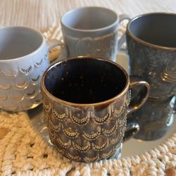 (4) STARBUCKS MUGS Siren Mermaid