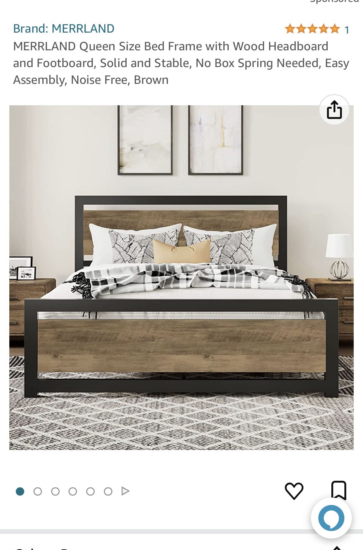 Merrland Queen Size Bed Frame