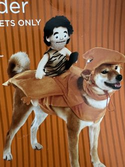 Dog Costume Caveman Rider With Head Piece