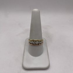 14kt Tri-Color Gold Engagement Style Ring w/ Design 