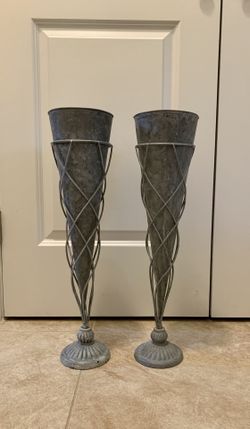 Pair Of Metal Decorative Home Accents