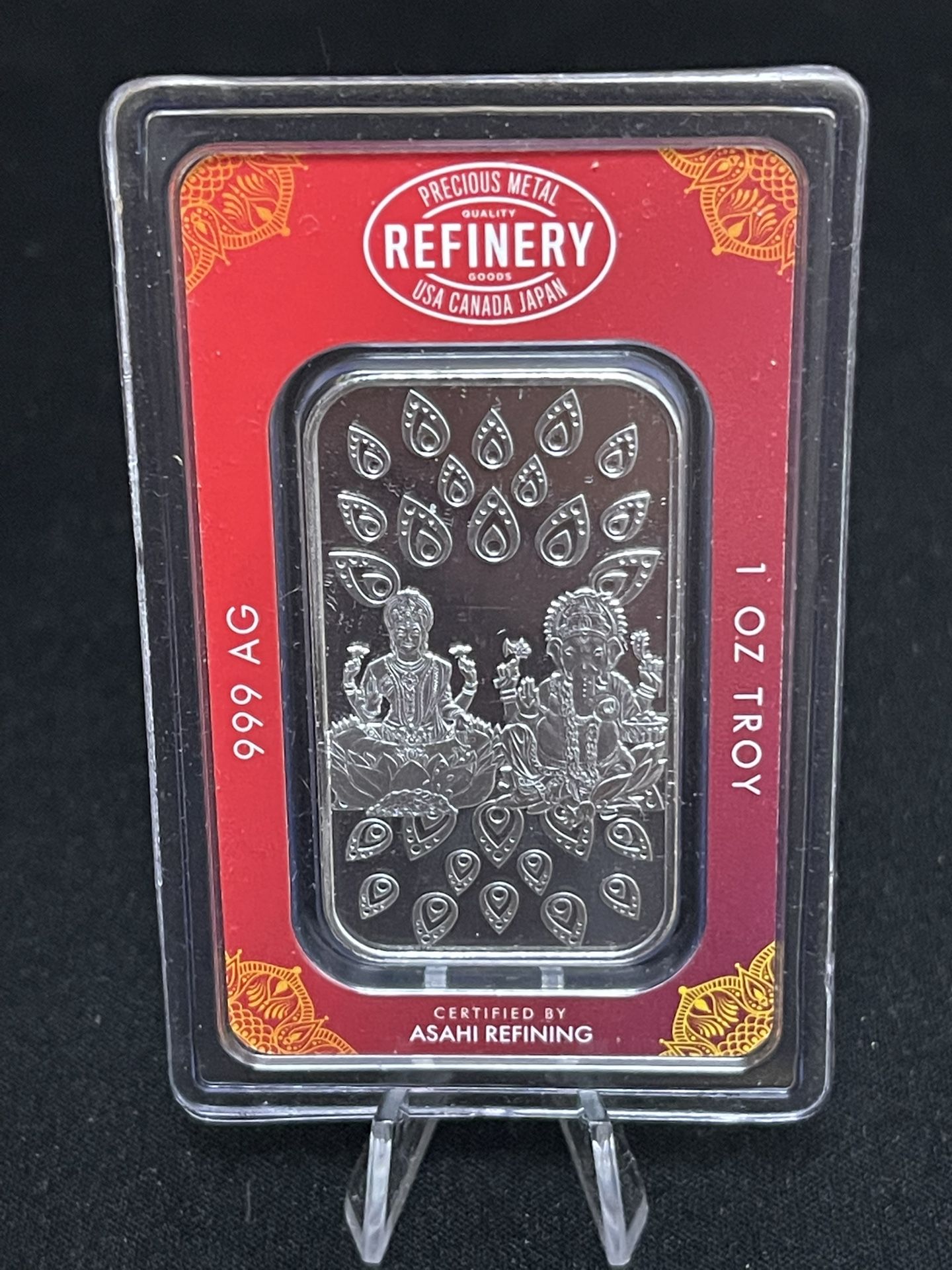 2024 Asahi Refining Diwali Festival of Lights 1 oz Silver Bar - In Assay