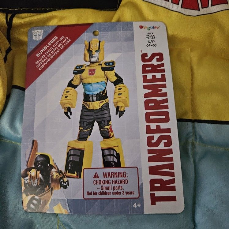 Halloween Transformers Bumblebee Deluxe Child Costume Size S (4-6)
