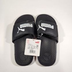 Puma Boys/little Kids Slides Black, Size 1C Brand New