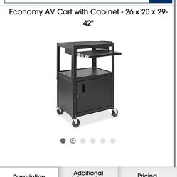 Uline Cart WiTh Cabinet And Charger For Business Or Office Like New 