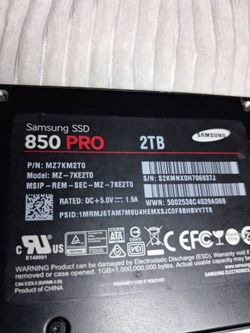 Samsung 850 PRO 2TB 6Gbps MLC SATA 2.5" Internal Solid State Drive - $190.. firm On Price