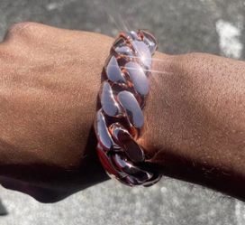 Bracelet Miami Cuban Link Rose Gold Plated 20mm - 7inch / 8inch | 18k & 14k