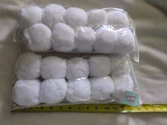 Indoor Snowballs Plush Fake Snowballs Toy Set - 2 Packs
