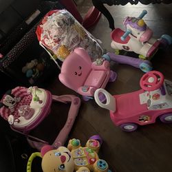 Crib, Walker, Clothes 