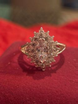 Pompeii 1 1/2ct Marquise Diamond Halo Engagement Ring in 14k White Gold Size 6
