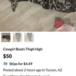 Thigh High Cow Girl Boots 
