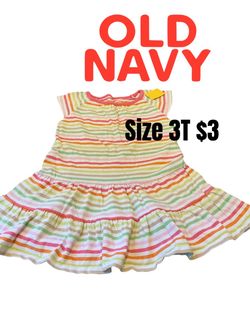 Old Navy Girls Striped Dress Size 3T great condition ❤️❤️M17