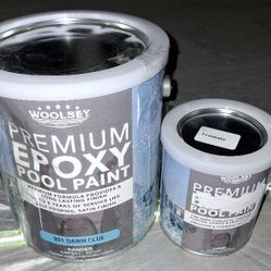 WOOLSEY
Premium Epoxy Pool Paint Dawn Blue 931 New Sraled Cans