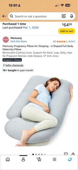 Maternity body pillow