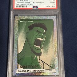 2023 Panini Hoops Giannis Antetokounmpo Presentations Case Hit PSA 9
