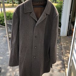 Italian Wool & Cashmere Mens 44R Overcoat