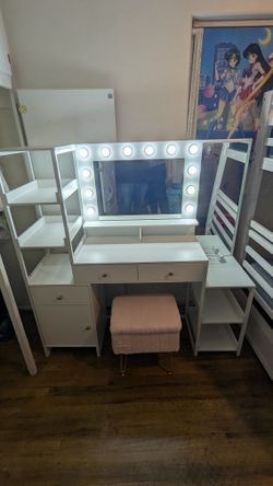 White Modern Vanity Mirror