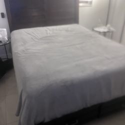 Queen Storage Bed Frame + Mattress — $300 OBO  Beautiful queen-size bed with built-in storage! 