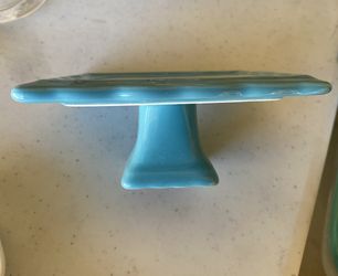 Blue Pedestal Dish