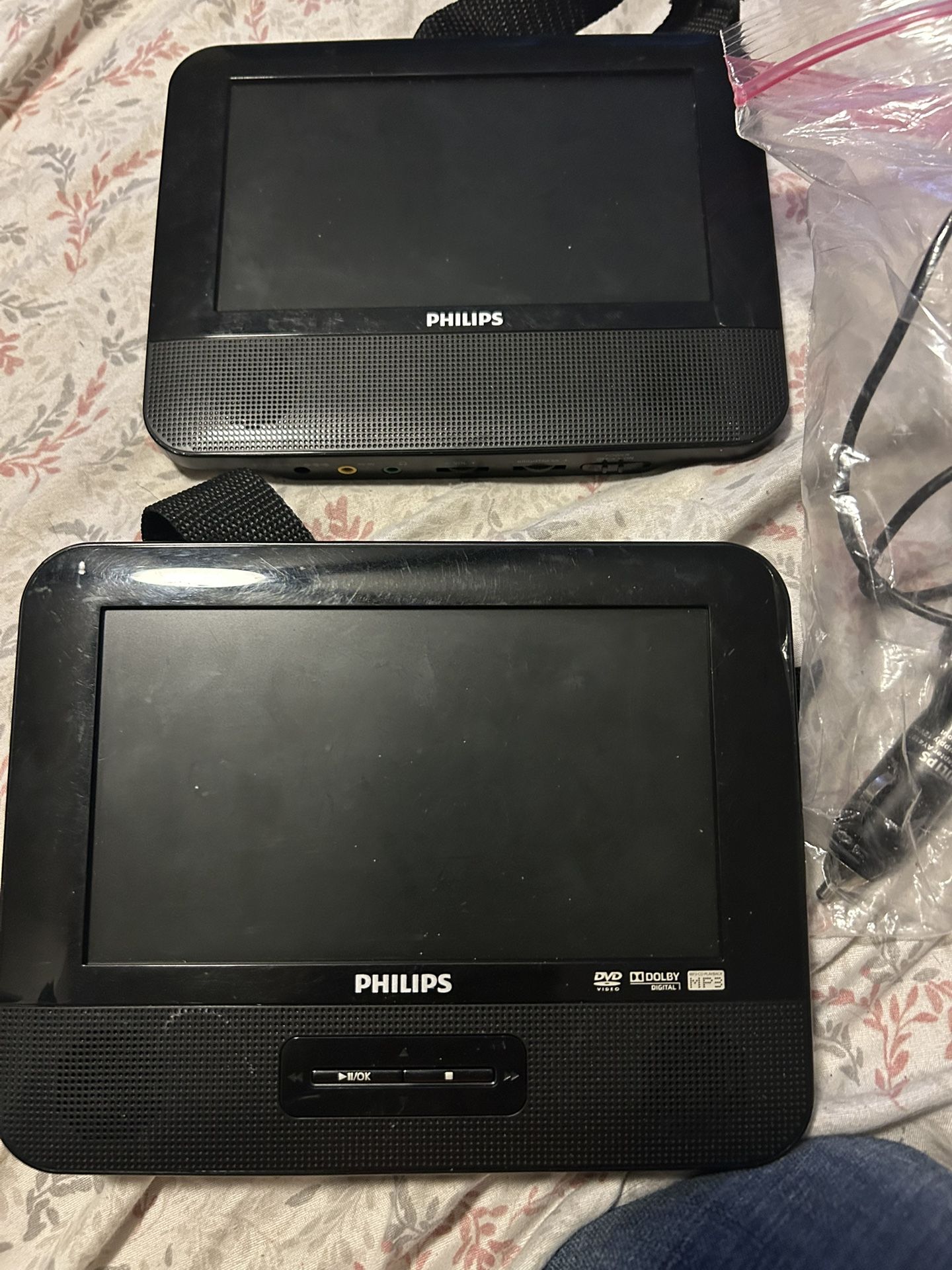 Phillips Dual Screen DVD Player For Car/home