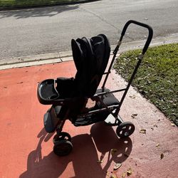 Foldable Sit Stand Travel Stroller W/ Rain Cover