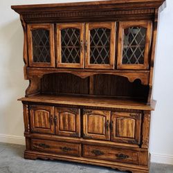 Beautiful Two Piece Buffet Cabinet With Hutch