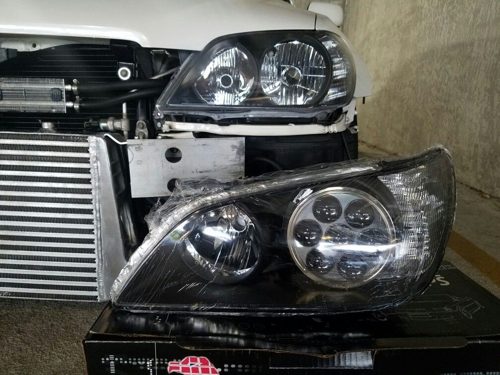 Lexus is300 custom retrofit Q45 headlights