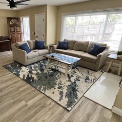 Sleeper Sofa And Love Seat , Table And Side Table 