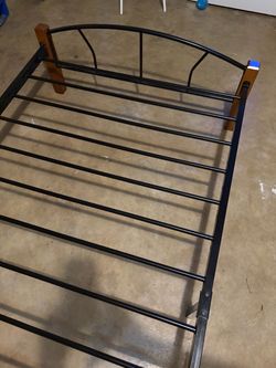Twin bed frames, mattress and comforter set