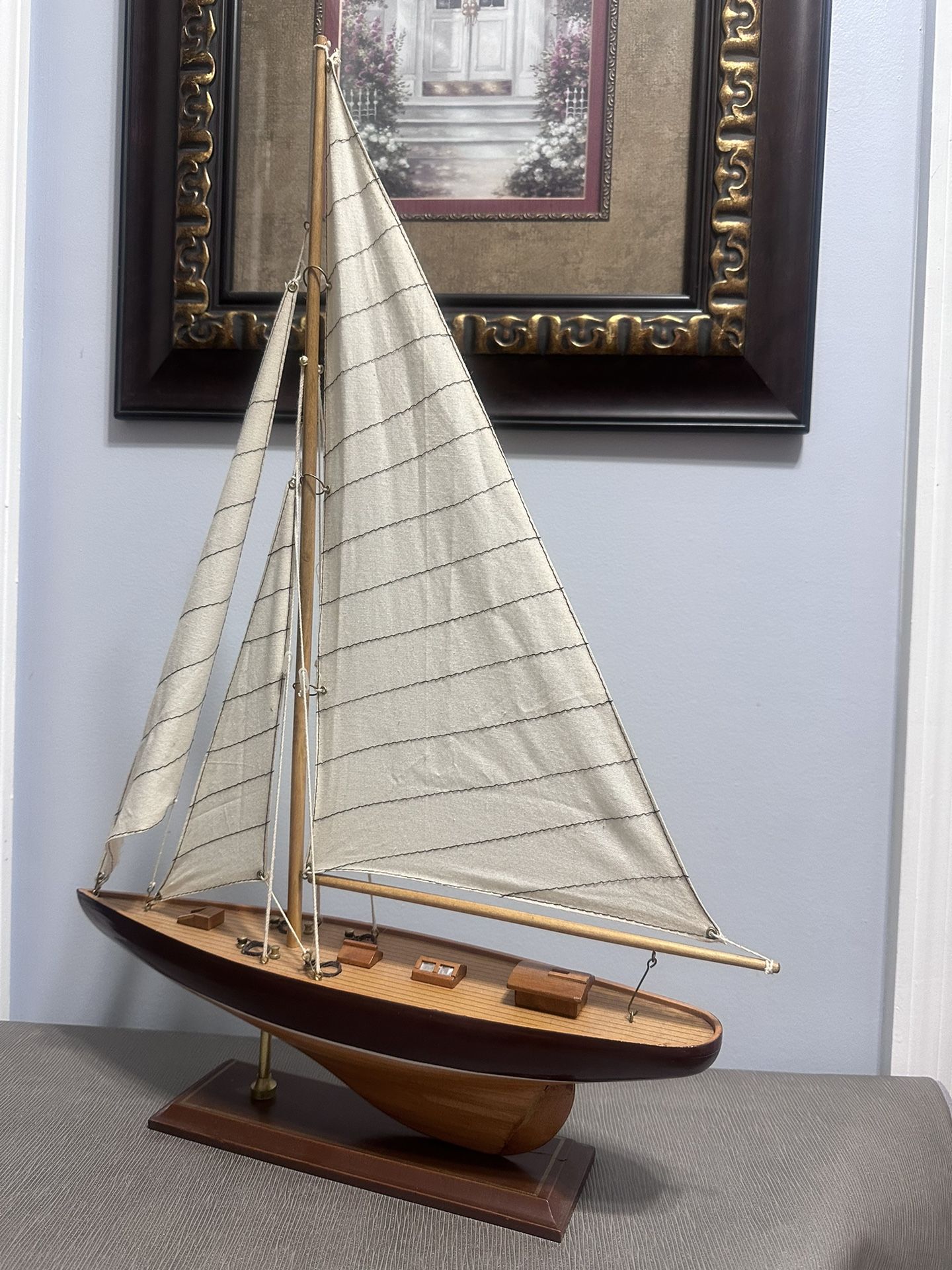 Sailing boat model. 24” tall 