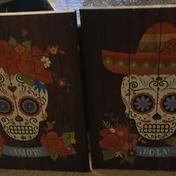 Light Up Sugar Skulls, Glow In The Dark