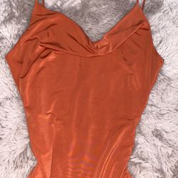 Silk Rust Color Dress