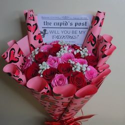 Will You Be My Valentine Theme Bouquet 