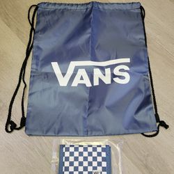 Vans Off The Wall String Backpack And Wallet. Brand New 