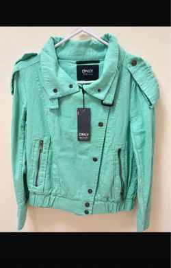 ONLY Mint Green Denim Jacket with Tags