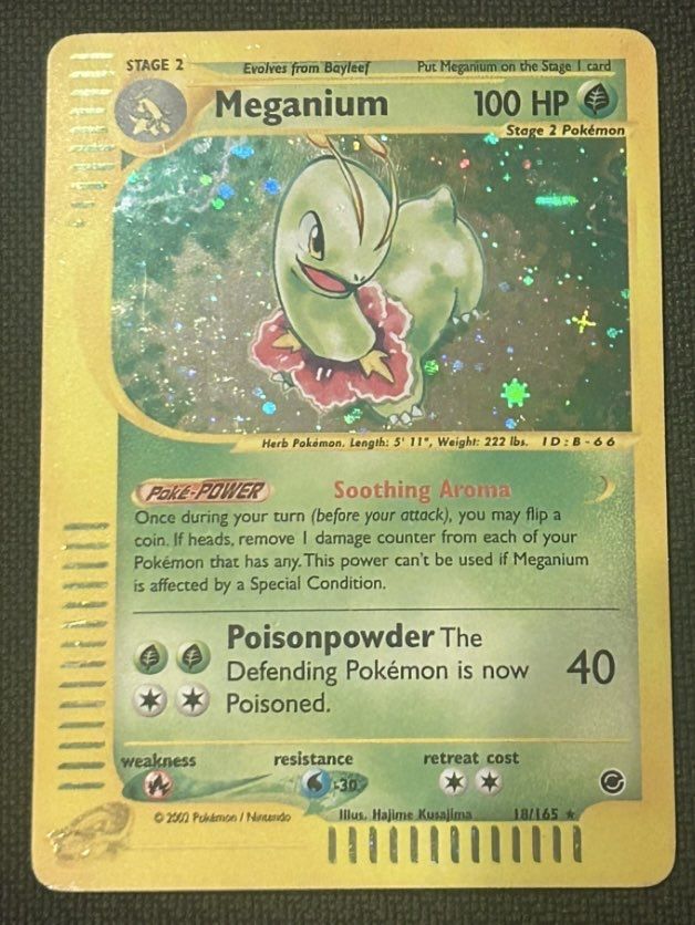Meganium 018/165 Expedition Base Set Holo Rare Pokemon Vintage
