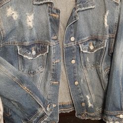 Woman's distressed Jean jacket