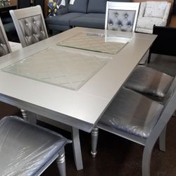 Antique Silver Dining Table Set 
