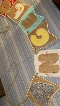 Embroidered Baby shower/ Nursing room banner